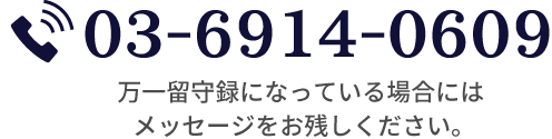 電話番号 03-6914-0609